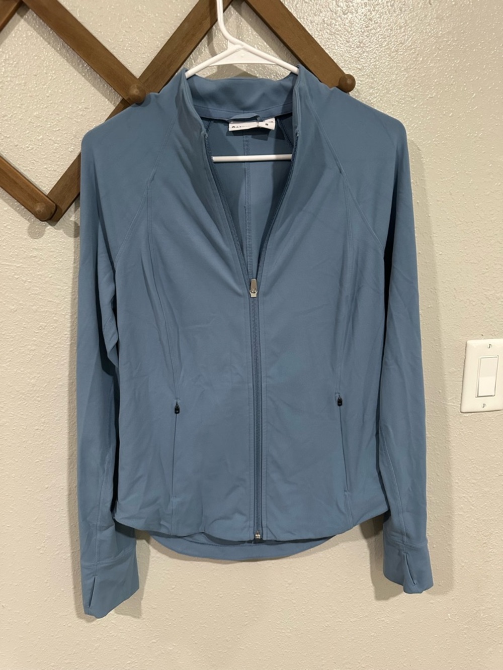 Athleta Womens Sz M Salutation Jacket Full Zip Blue Jacket